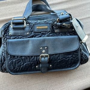 Alessandro Dell Aqua Grey Leather Bag